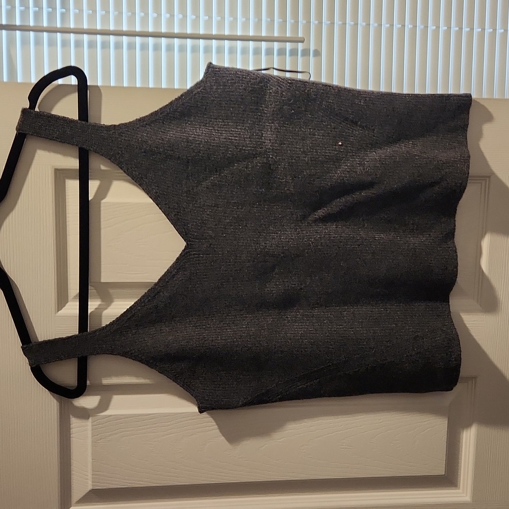Gray knit tank